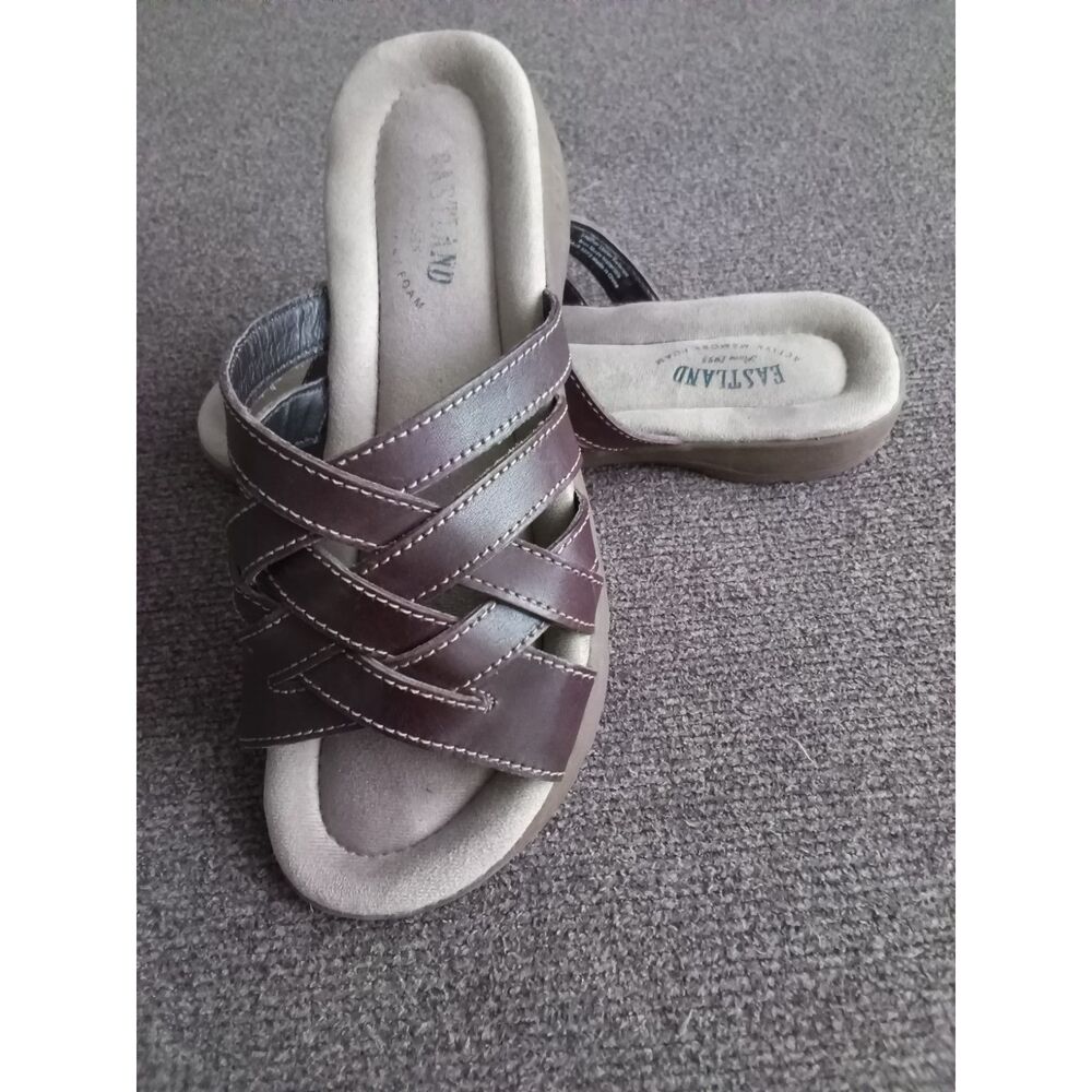 Eastland Hazel Slide w/Active Memory Foam Leather Sandals 7
